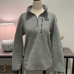 🌲 Patagonia Kids Gray Better Sweater® 1/4 Zip Fleece – Size XL (14)